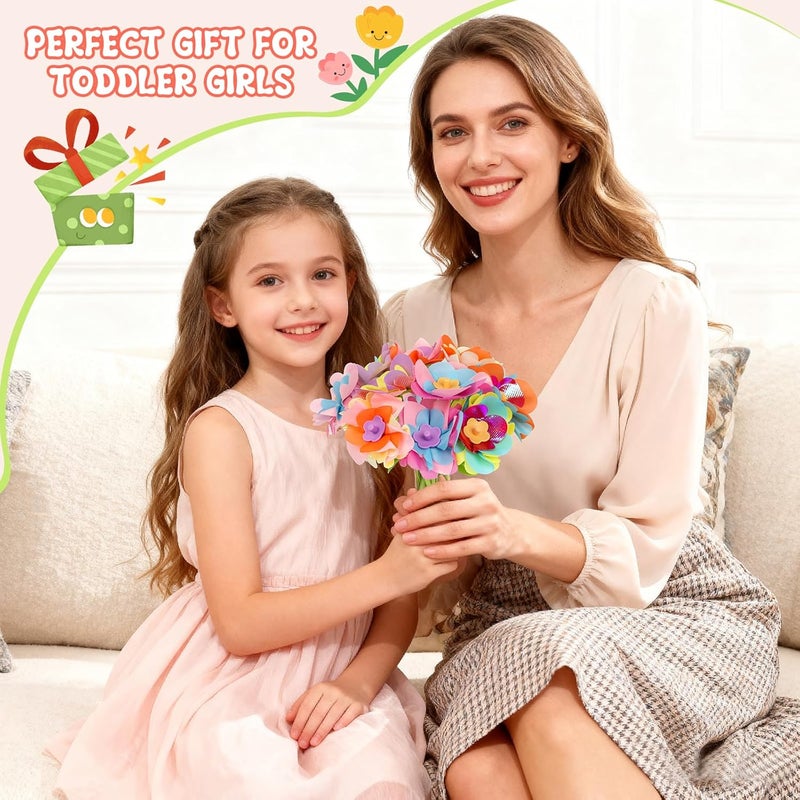 ZuxZuce Fabric Flower Bouquet Toys Refill Pack – DIY Arts & Crafts Toy Accessories (Main Kit Not Included) - Image 4